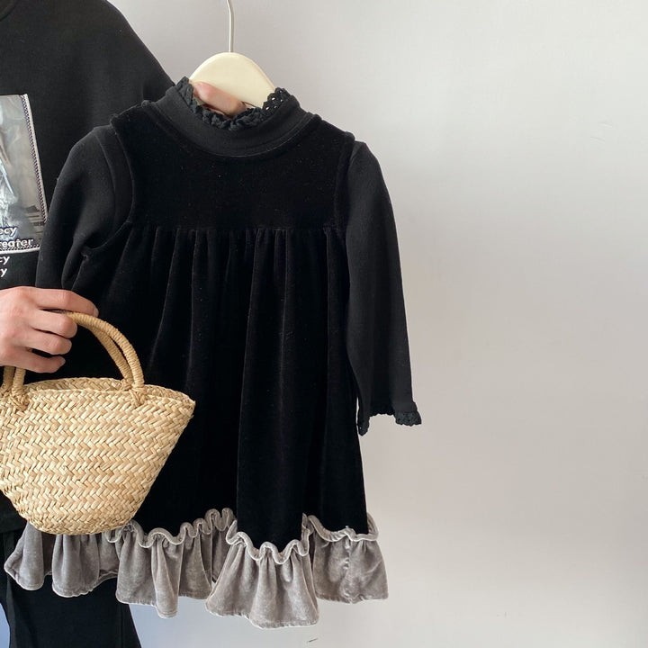 【100-140】ハイネック長袖トップス