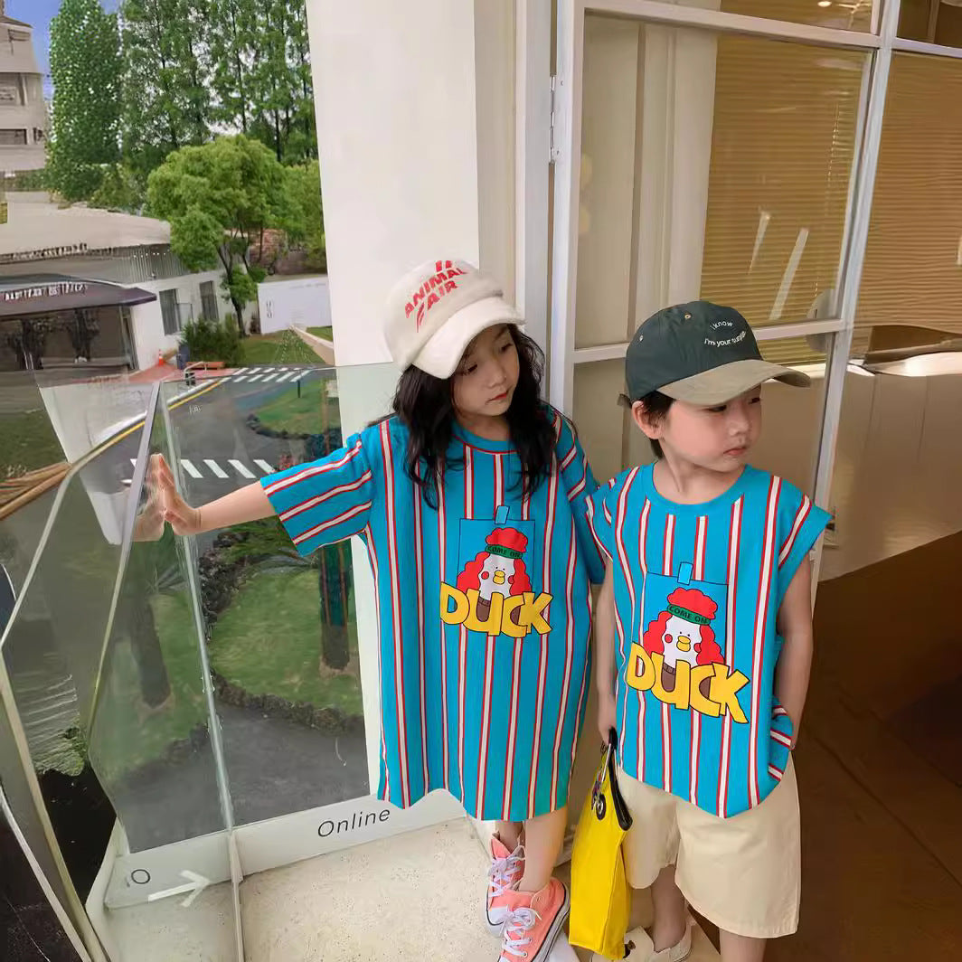 80-140】ポッププリントTシャツワンピース｜ELMO-こども服エルモ