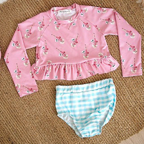 【80-125】パターンプリントセパレートスイムウェア