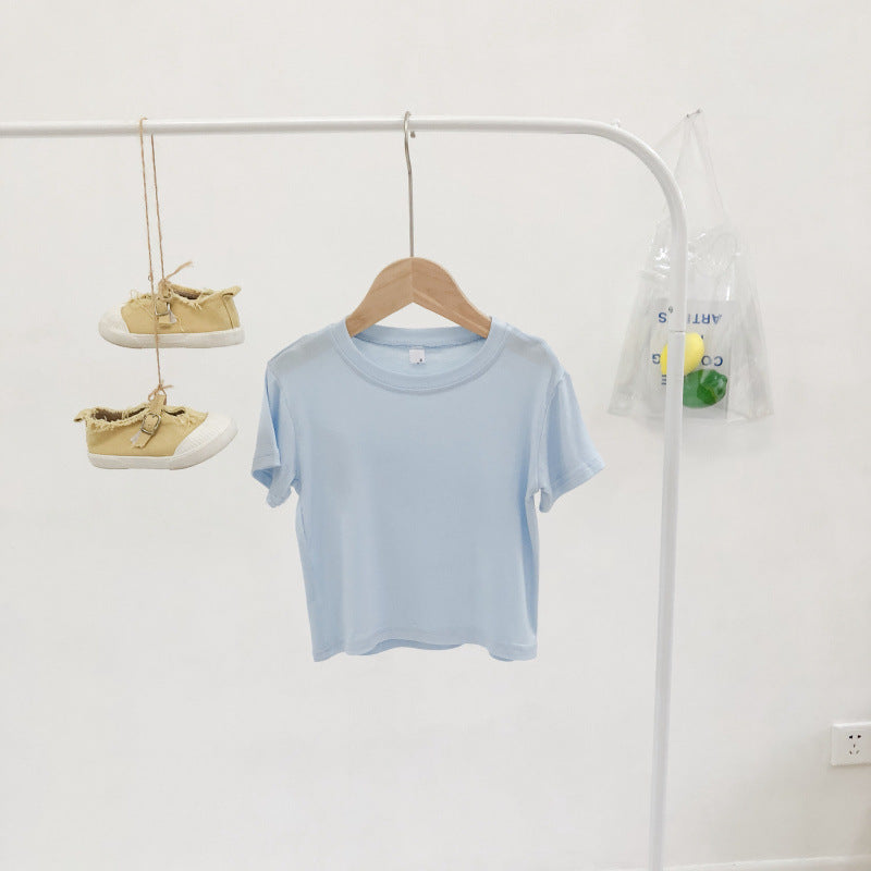 【80-140】シンプルカラーTシャツ