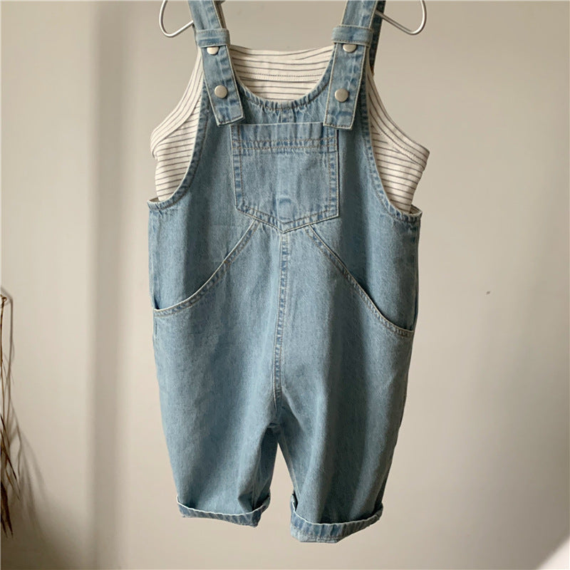 【baby＆kids】デニムボタンオーバーオール