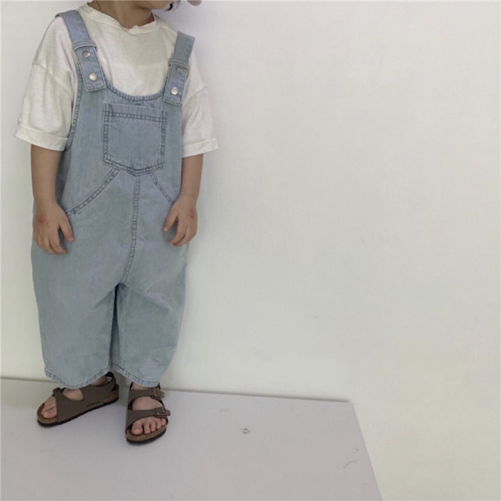 【baby＆kids】デニムボタンオーバーオール