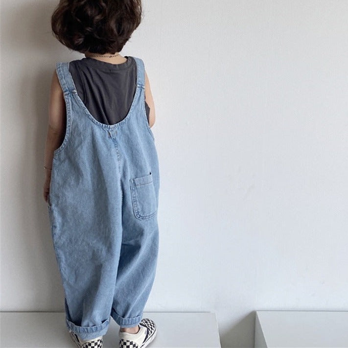 【baby＆kids】デニムボタンオーバーオール