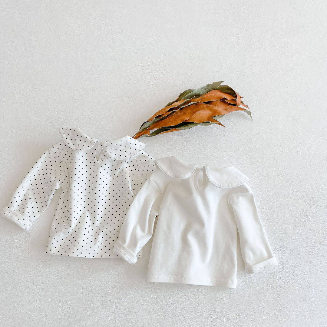 【73-100】ラウンドカラー長袖カットソー