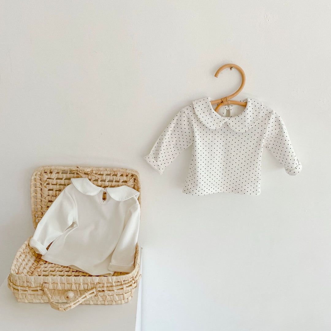 【73-100】ラウンドカラー長袖カットソー