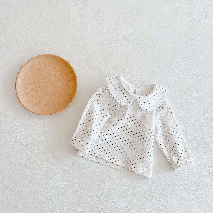 【73-100】ラウンドカラー長袖カットソー