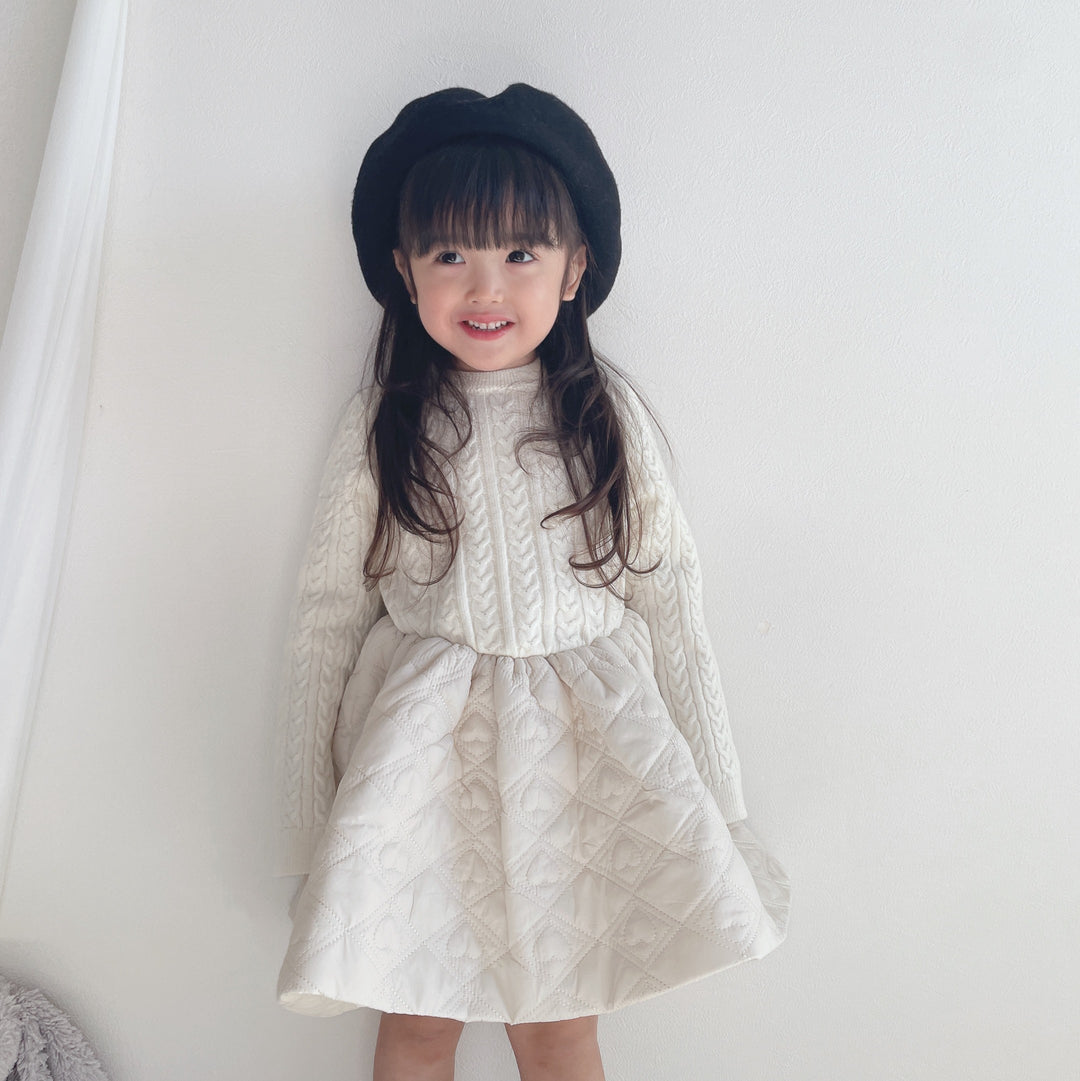 【90-140】デザイン切替フレアワンピース