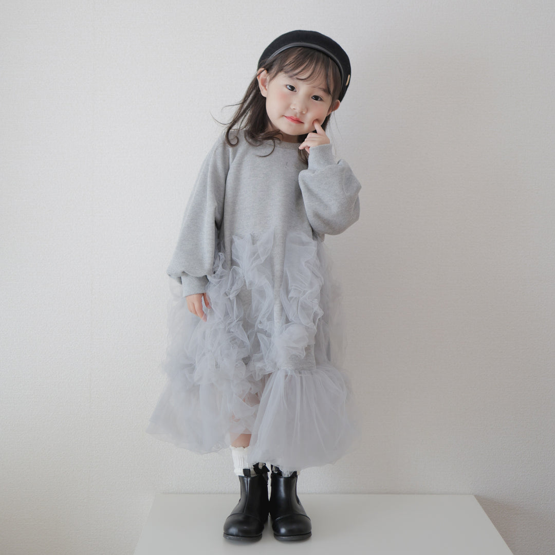 【90-140】デザイン切替キュートワンピース