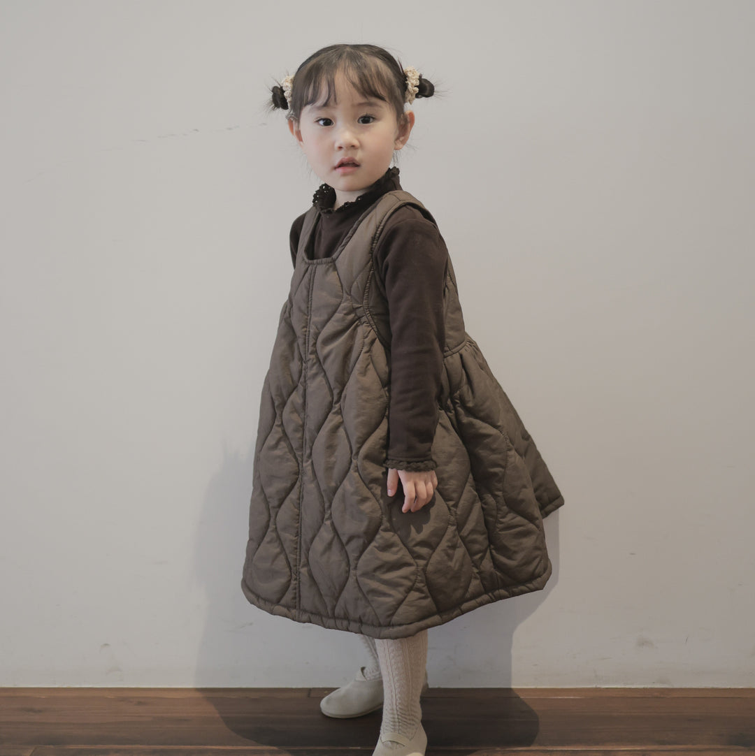 【100-140】キルティングワンピース