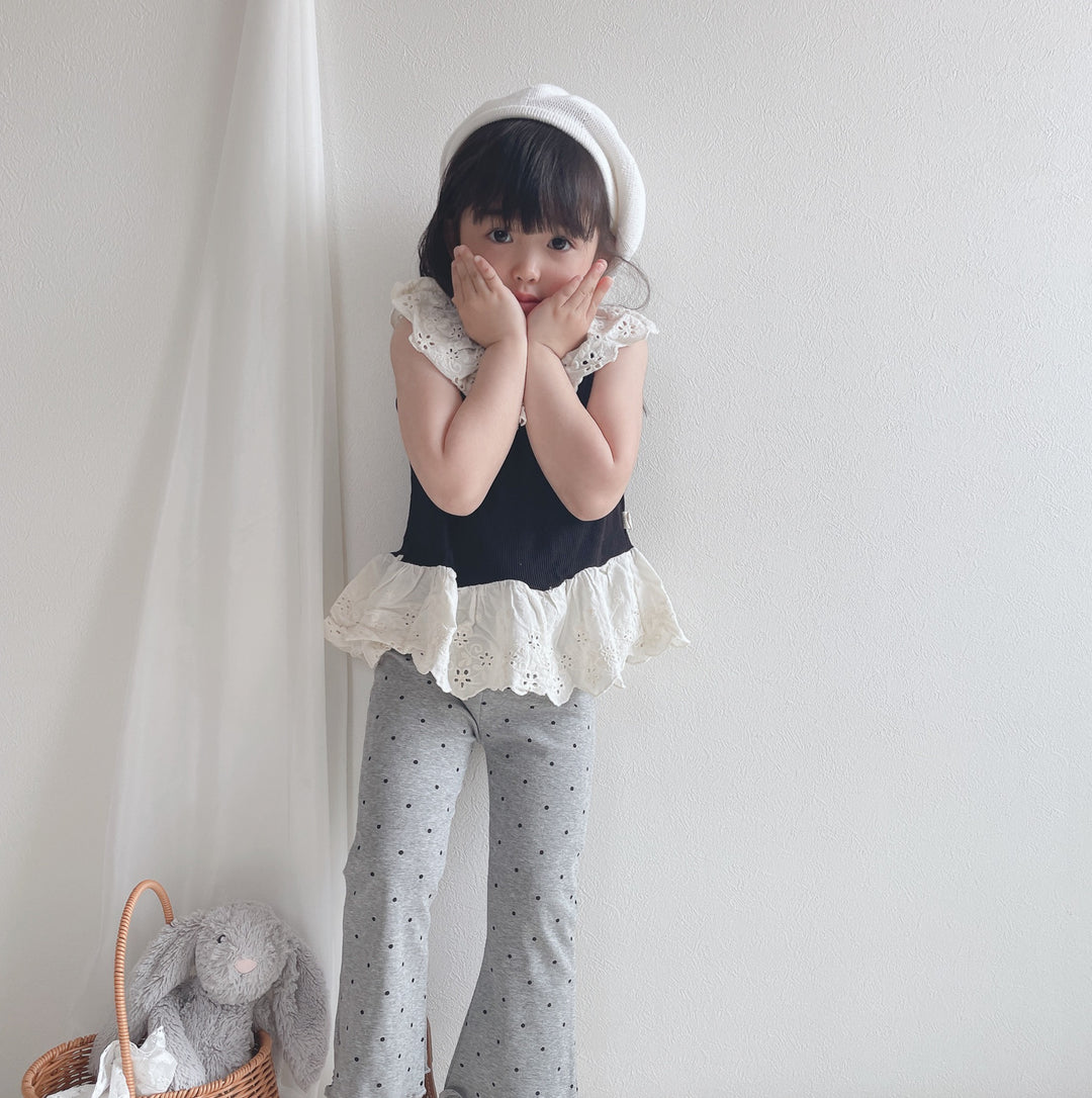 【90-140】パターンプリントフレアパンツ