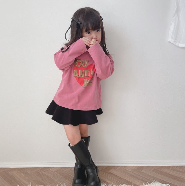 【90-150】フロントプリントカジュアルロンT