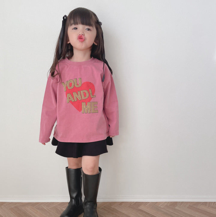 【90-150】フロントプリントカジュアルロンT