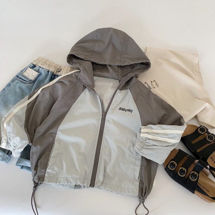 【90-140】カジュアルフーディーブルゾン