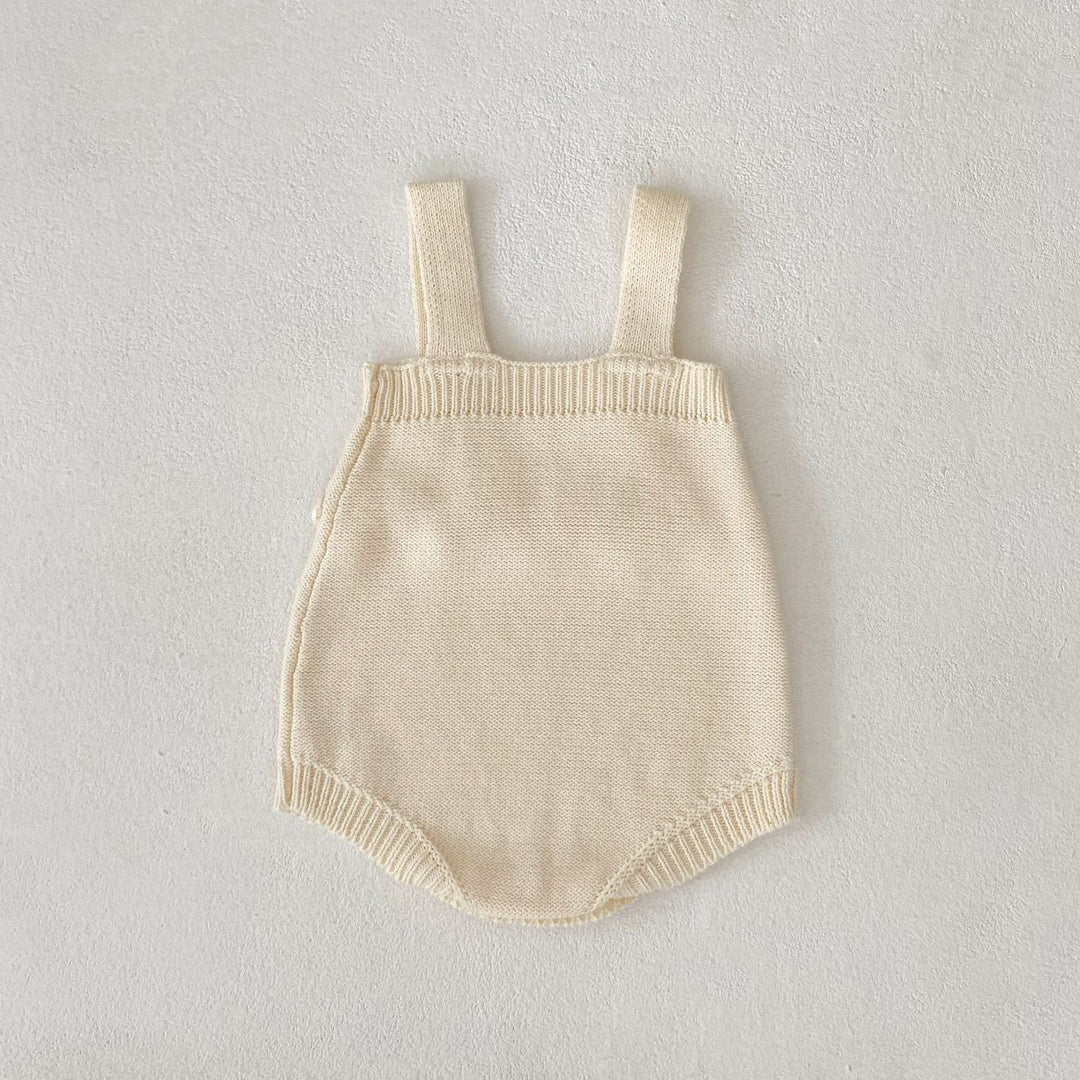 【73-100】ポンポンデザインショートロンパース