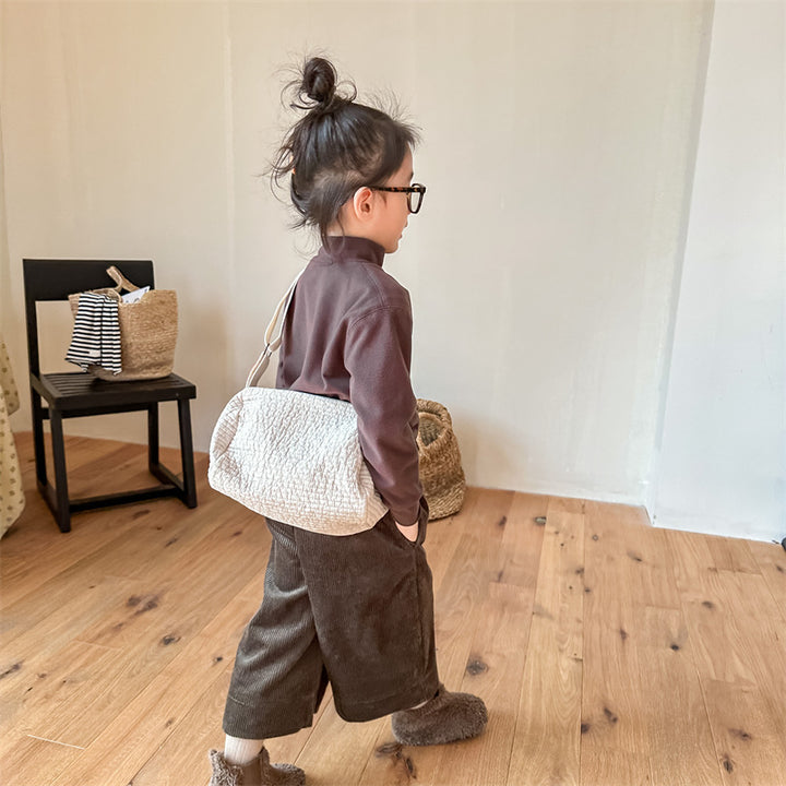 【80-130】コーデュロイワイドパンツ