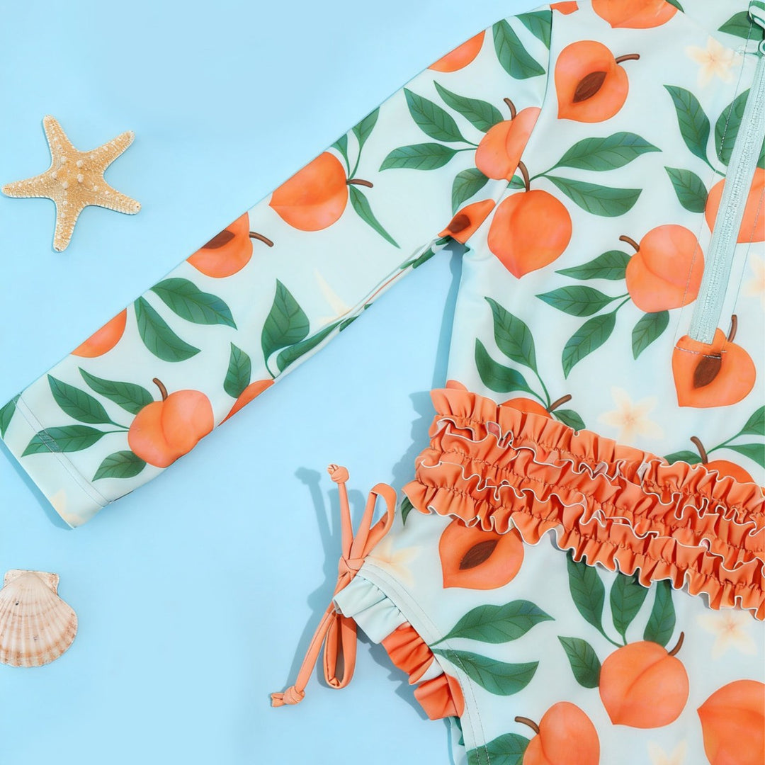 【6ヵ月-3歳】バックジップ＆フリルスイムウェア