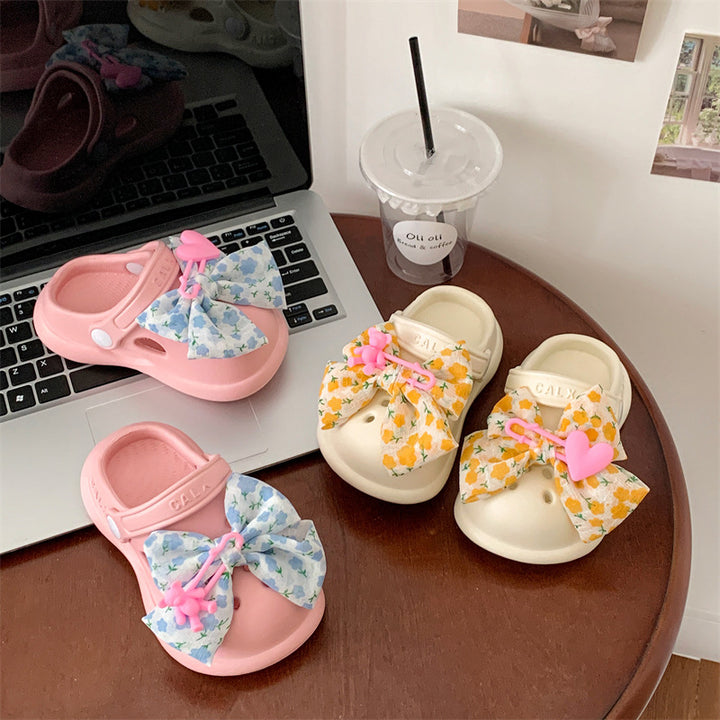 【16.5-20.5cm】フラワーリボンモチーフサンダル