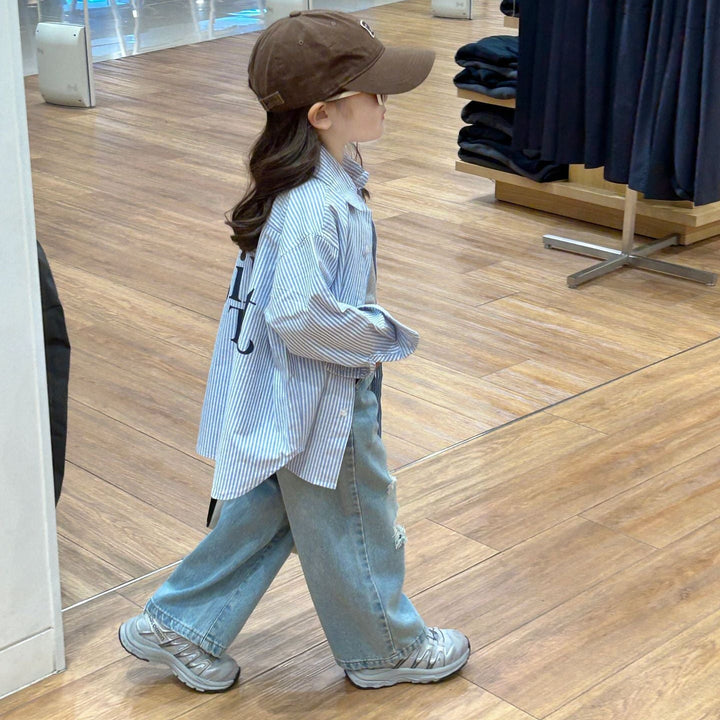 【90-140】ダメージジーンズ