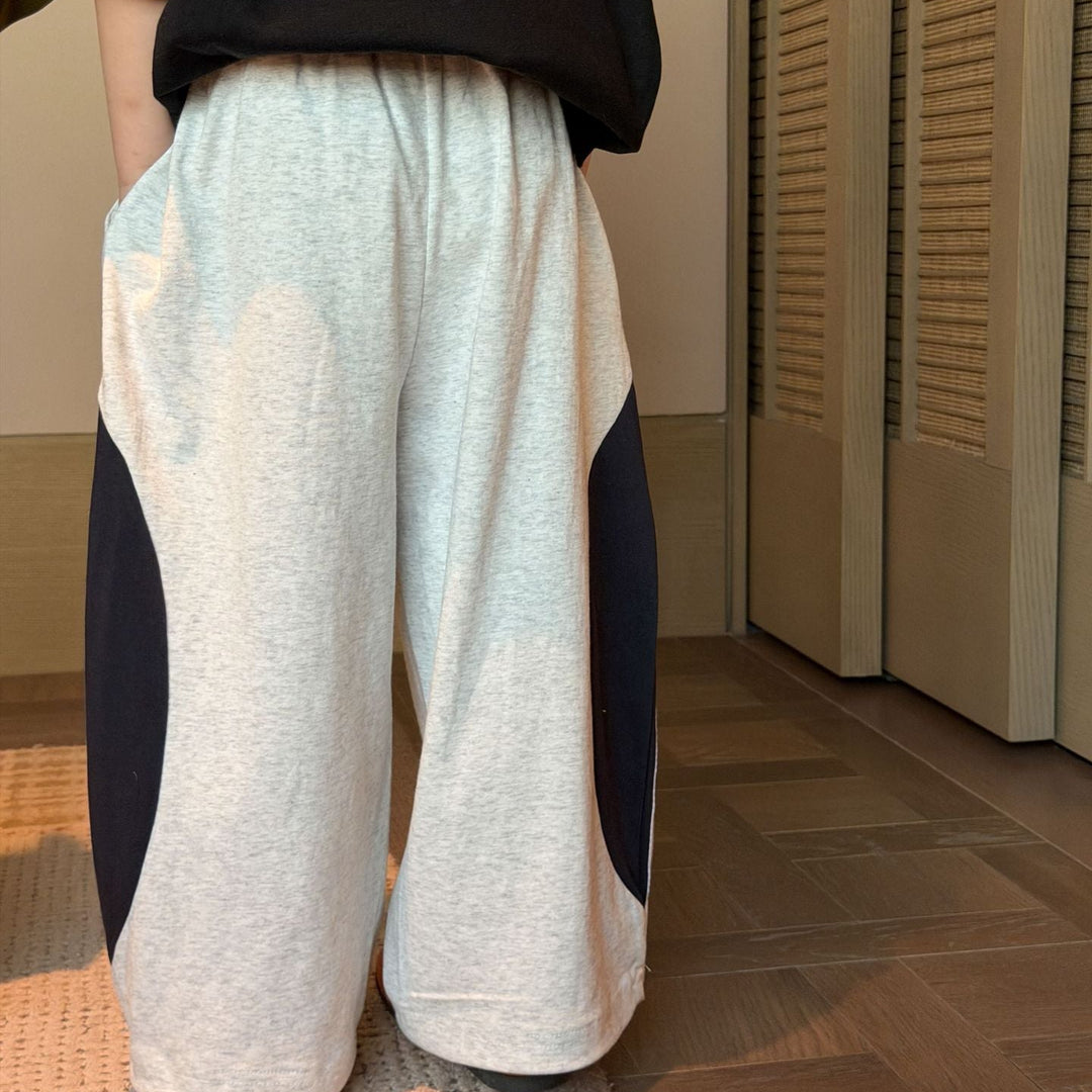 【90-150】サイドラインデザインカジュアルパンツ