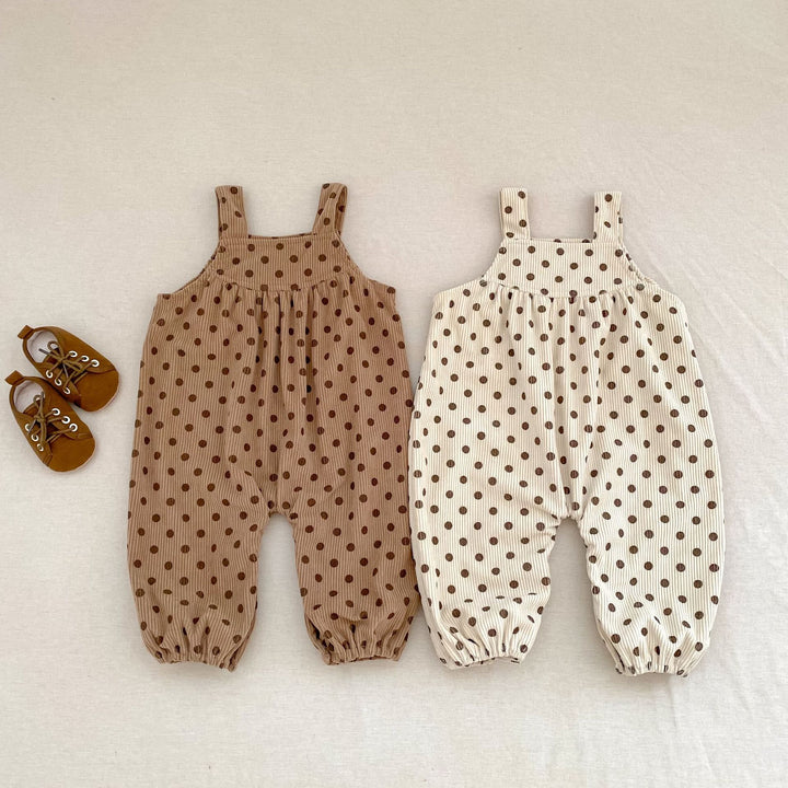 【73-100】ドット柄サロペットパンツ