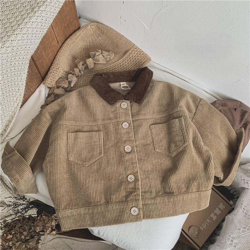 【100-140】バイカラーコーデュロイジャケット