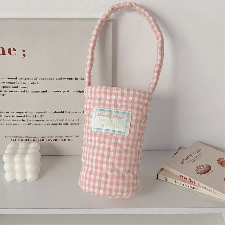 チェック柄カップホルダー