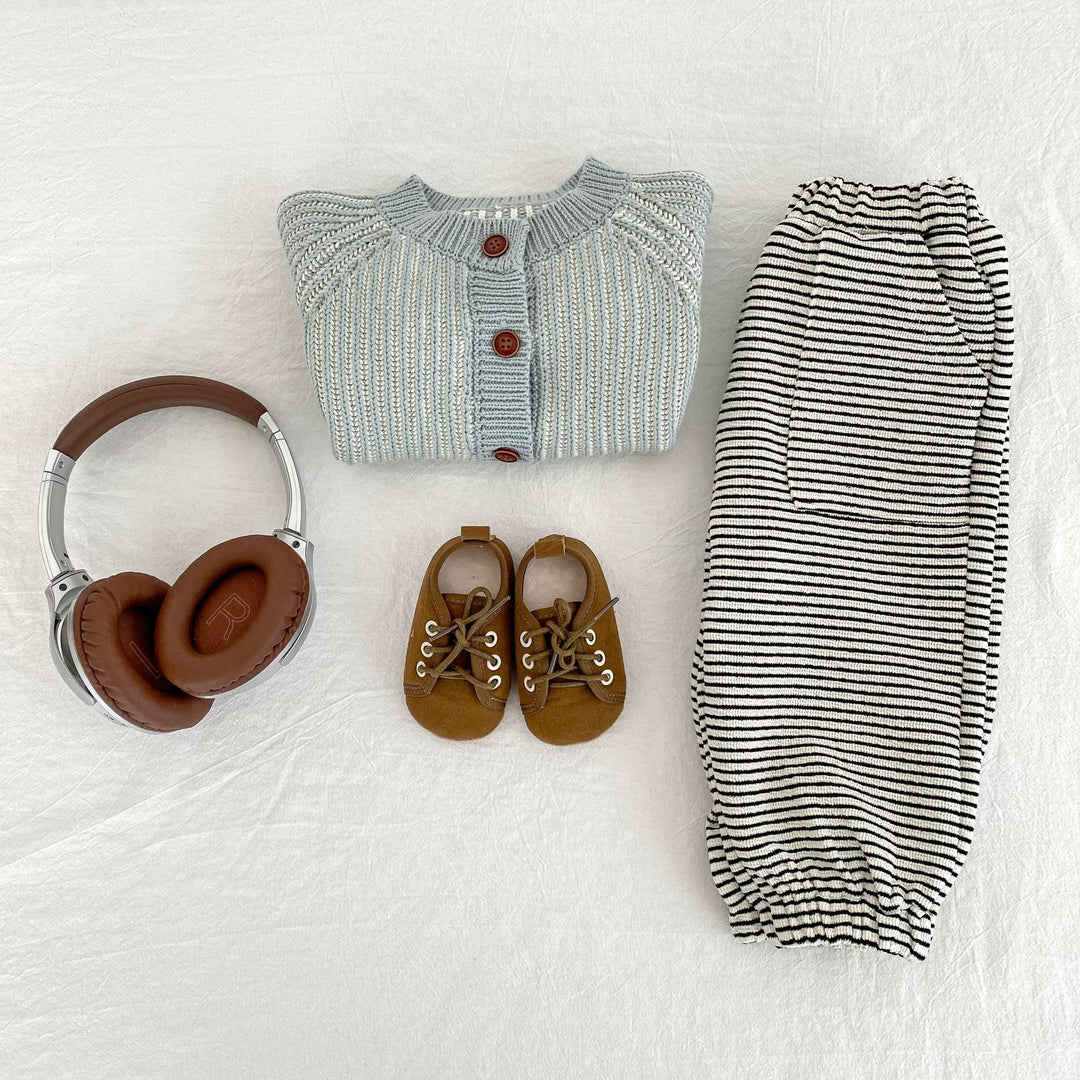 【73-100】クルーネックニットカーディガン