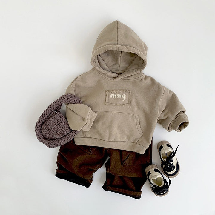 【80-130】くすみカラーフーディートップス