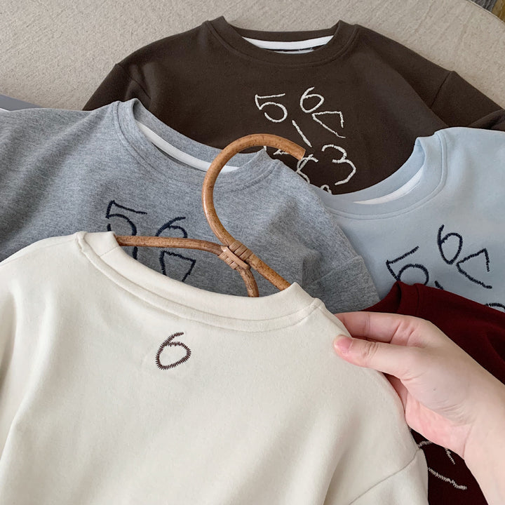 【90-140】ナンバー刺繍トレーナー