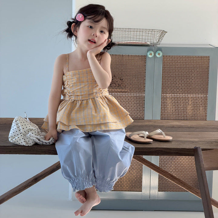 【90-140】フリルヘムバックデザインキャミソール