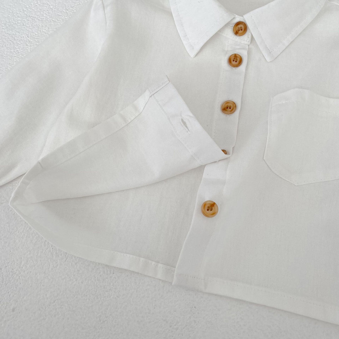 【73-110】シンプル長袖シャツ