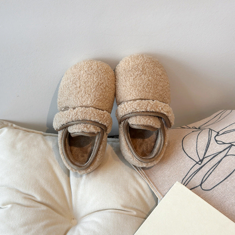 【13.5-21.0】ワンベルトボアシューズ