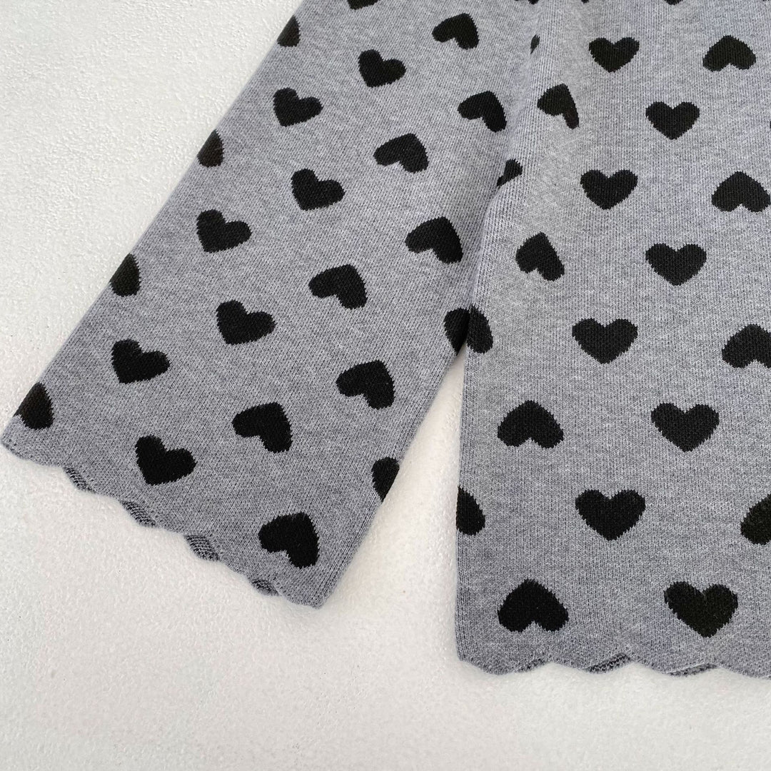 【73-130】スカラップデザインハート柄セットアップ