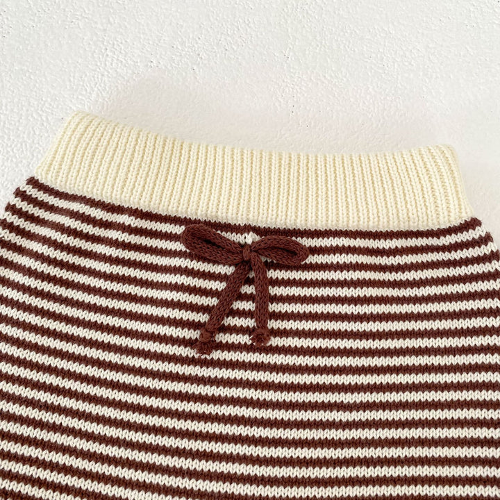 【73-100】ボーダー柄ニットブルマ