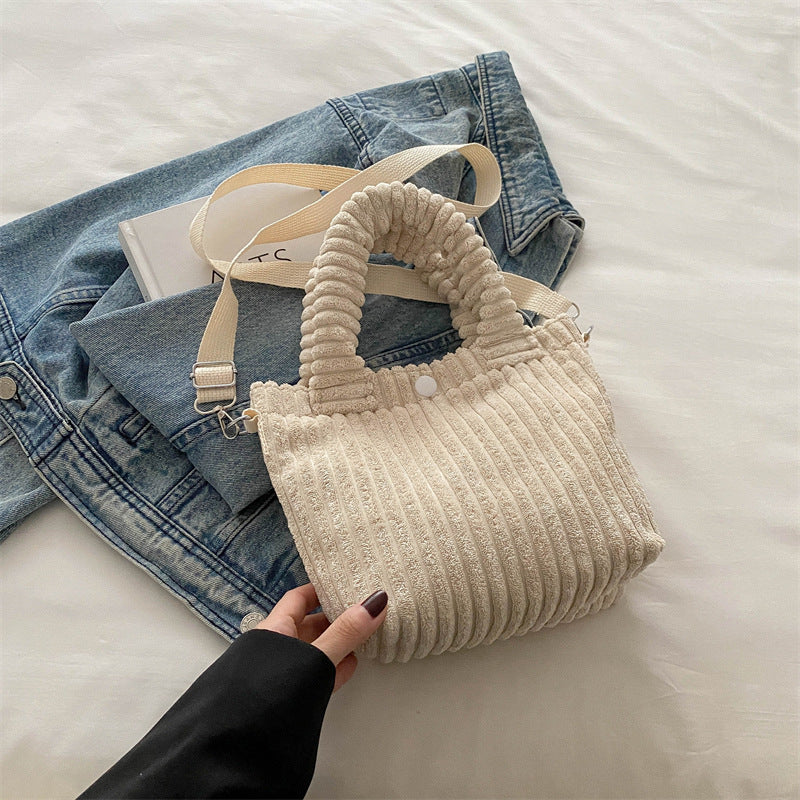 コーデュロイ2Wayバッグ