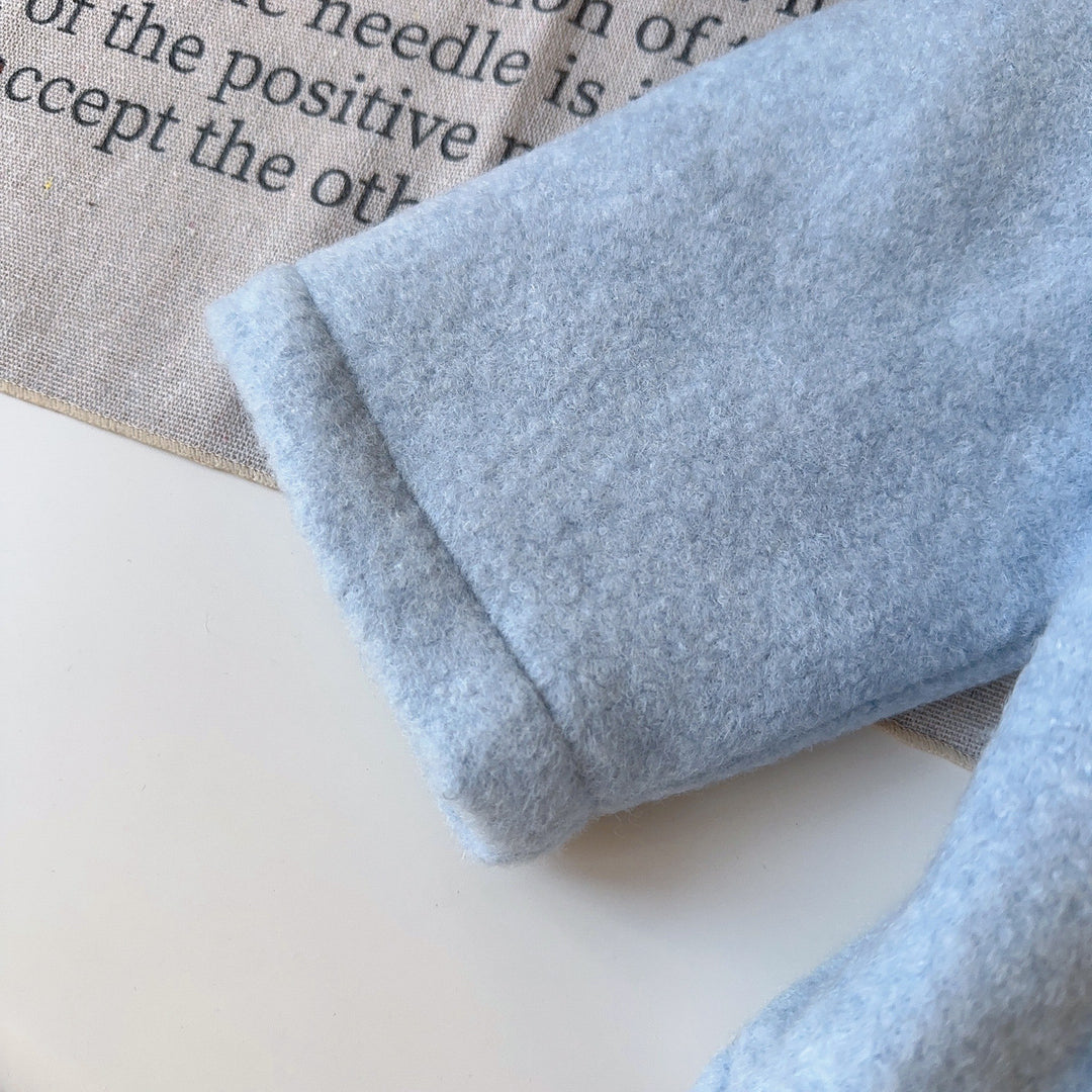 【90-140】マフラー×ラウンドカラーショートコートセット