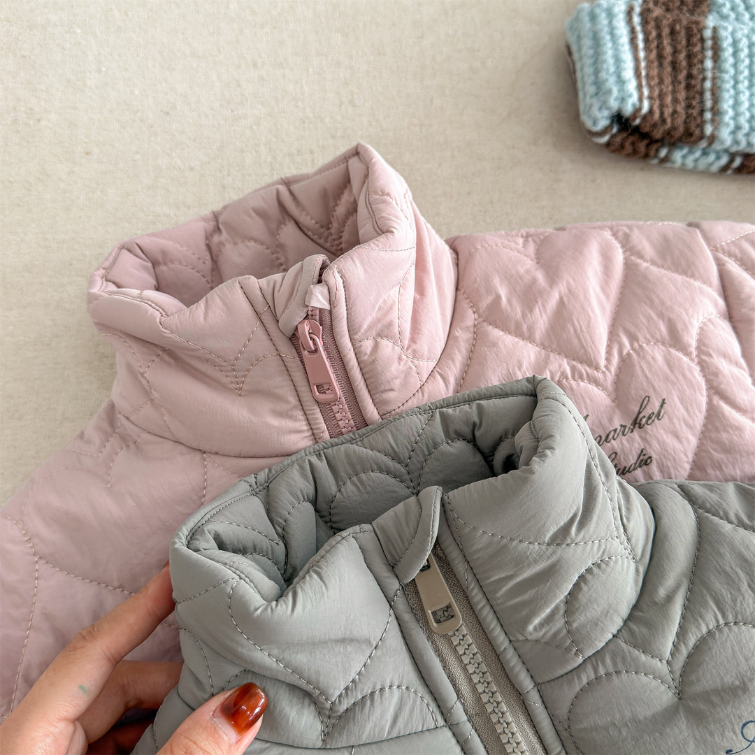 【80-130】ハートデザインキルティングジャケット