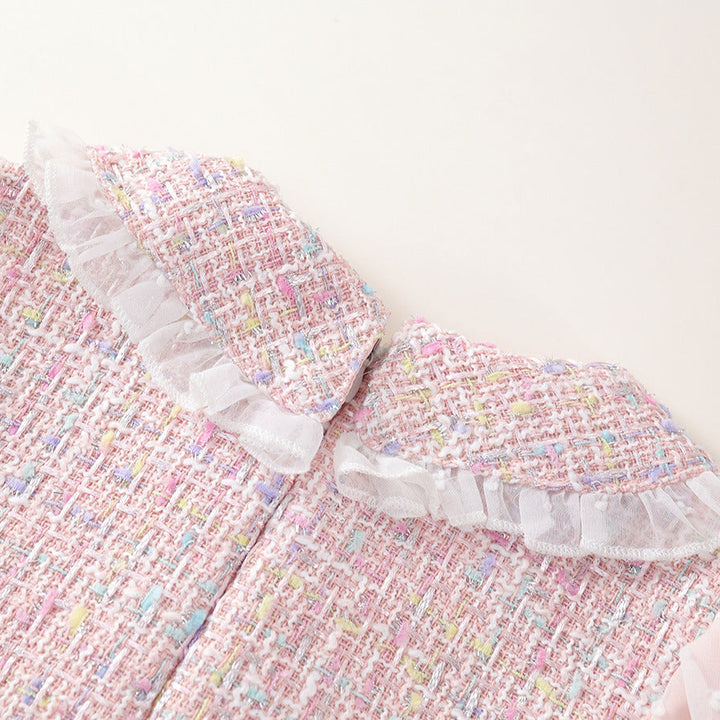 【90-140】レイヤード風長袖ワンピース