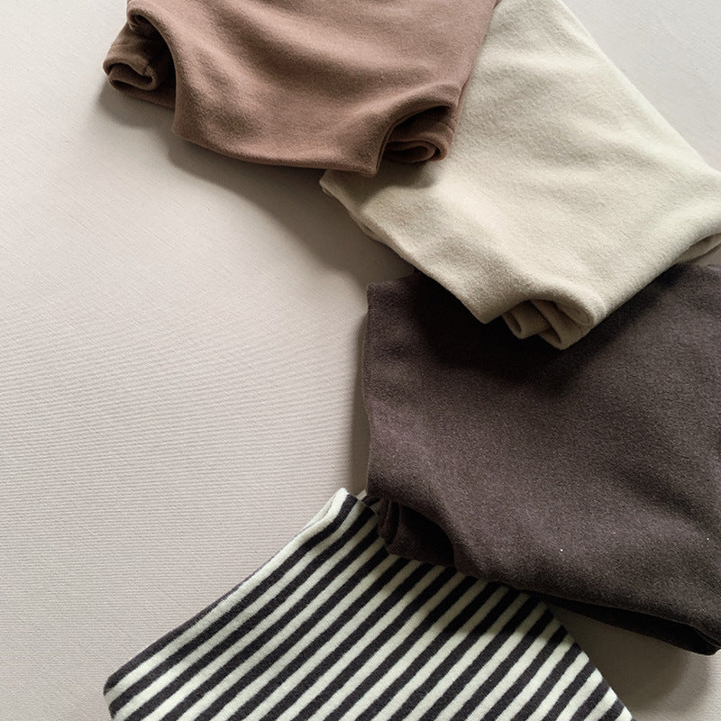 【80-130】モックネックシンプルトップス