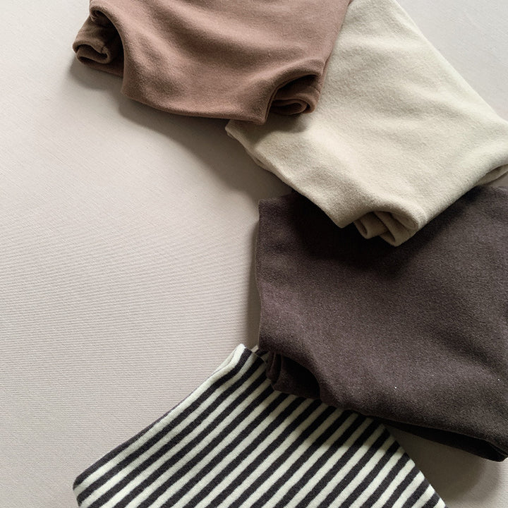 【80-130】モックネックシンプルトップス