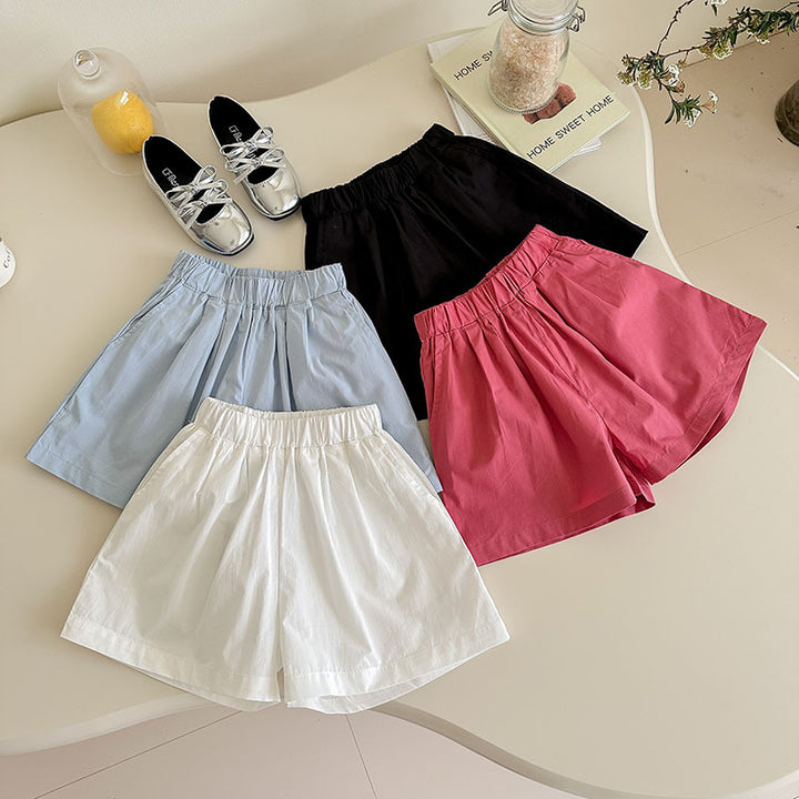 【90-150】シンプルタックショートパンツ