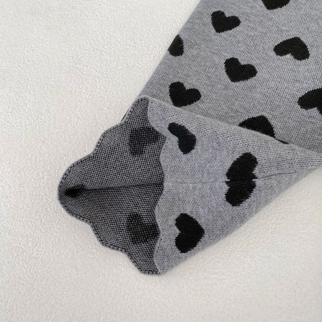 【73-130】スカラップデザインハート柄セットアップ