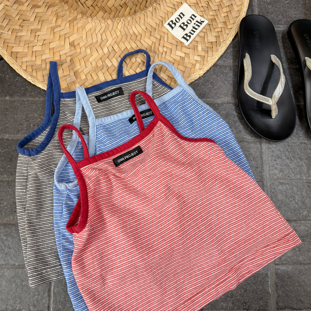 【80-130】細ボーダーキャミソール