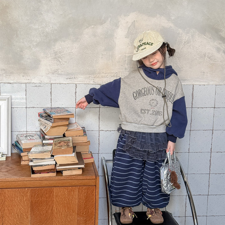 【80-130】ロゴプリントフーディートレーナー