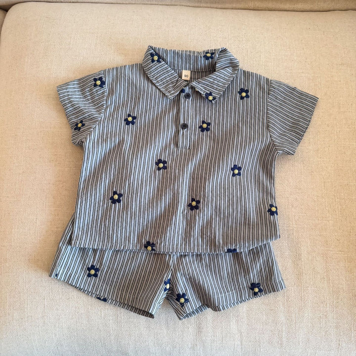 【80-150】花柄刺繍デザインセットアップ