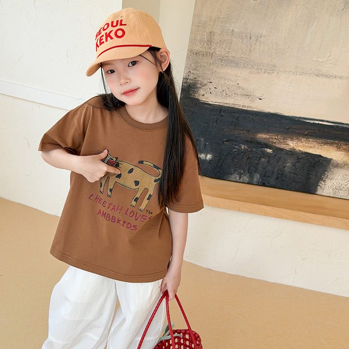 【100-150】アニマルデザインTシャツ
