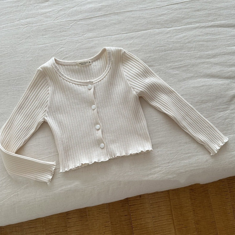 【73-120】リブメロウショートカーディガン