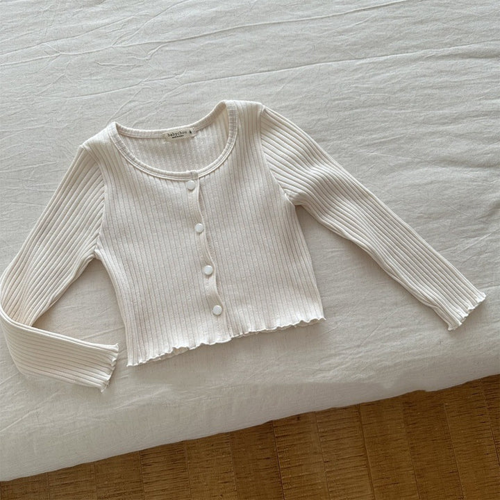 【73-120】リブメロウショートカーディガン