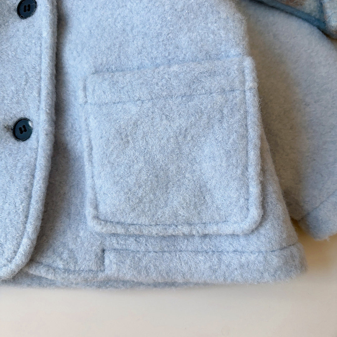 【90-140】マフラー×ラウンドカラーショートコートセット