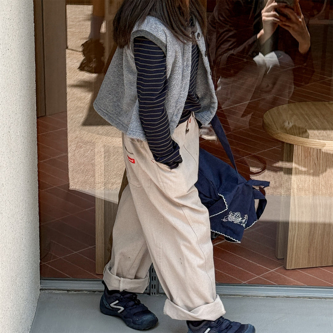 【80-130】シンプルロングパンツ